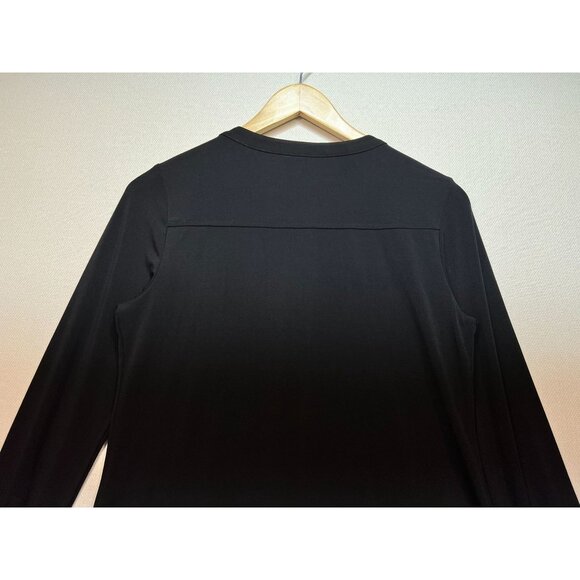 Dana Buchman Women's Button Down Shirt Long Sleeve Size M Navy Pockets Stretch - Picture 11 of 12